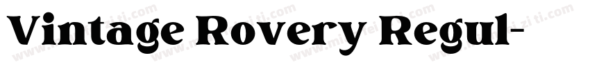 Vintage Rovery Regul字体转换